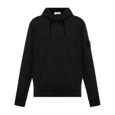 Hoodie Stone Island , Black , Heren