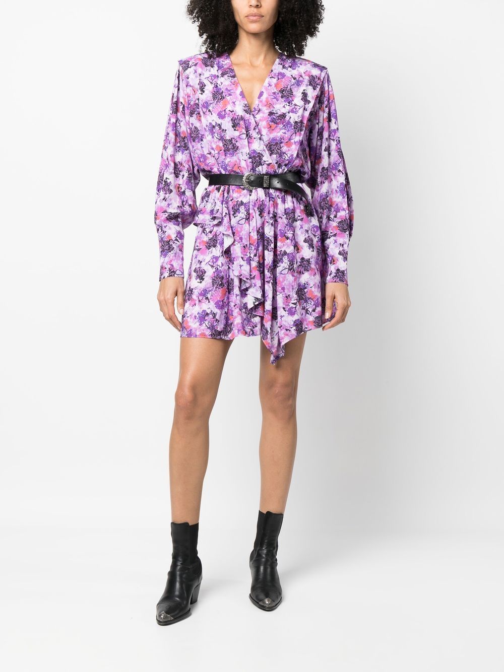 IRO Mini-jurk met bloemenprint - Paars