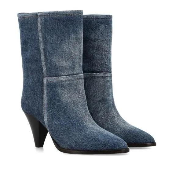 Isabel Marant Boots - Washed Denim Boots in blauw