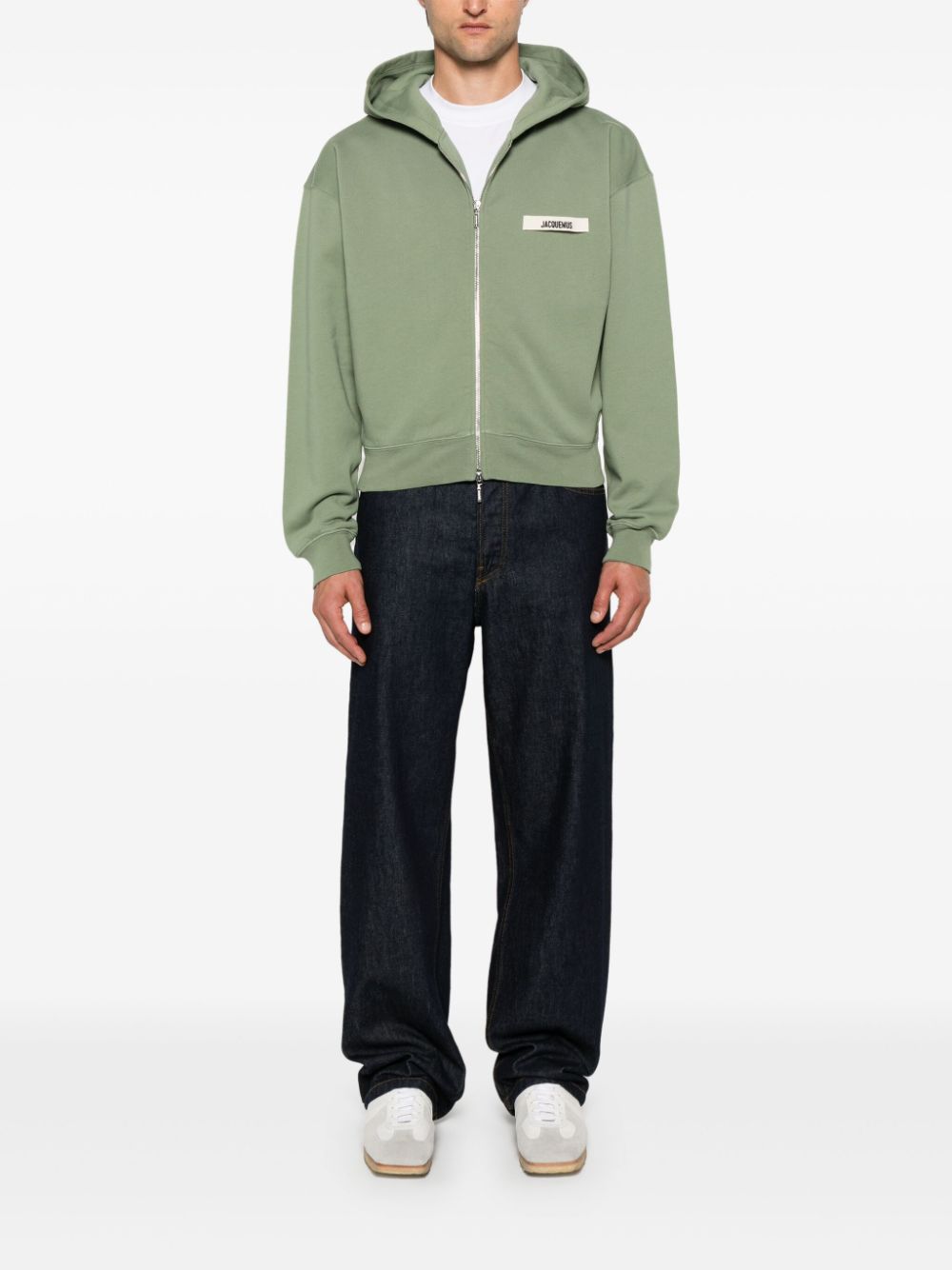 Jacquemus Le Hoodie hoodie met rits - Groen