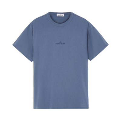 Jersey Katoenen T-shirts en Polo's Stone Island , Blue , Heren