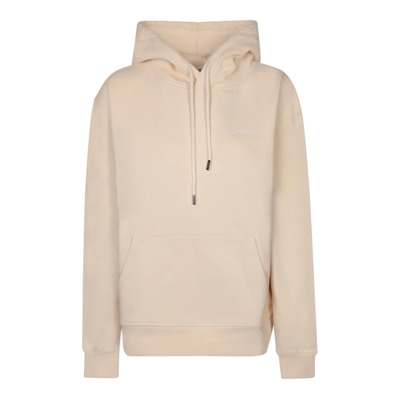 Katoenen hoodie met logoprint Jacquemus , Beige , Heren