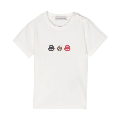 Kinderen Logo T-shirts en Polo's Moncler , White , Unisex