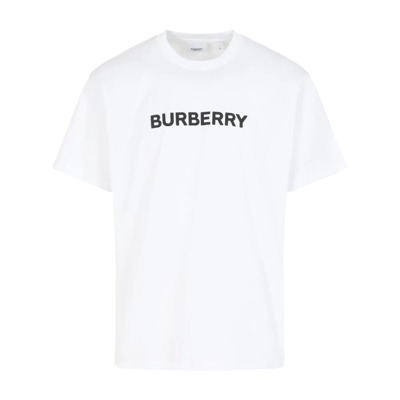 Klassiek Wit T-Shirt Burberry , White , Heren