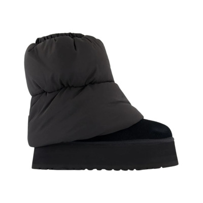 Klassieke Mini Dipper Puffer Enkellaarzen UGG , Black , Dames