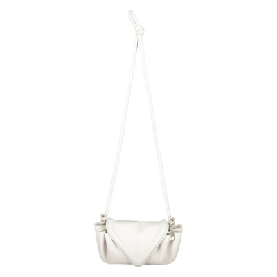 Leren Crossbody Tas Bottega Veneta , White , Dames