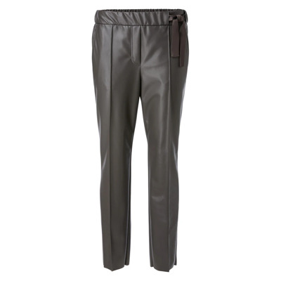 Leren broek met rechte pijpen Marc Cain , Gray , Dames