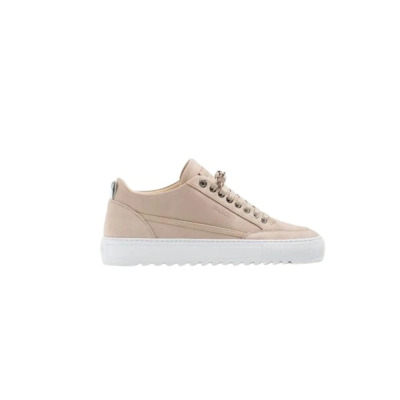 Luxe leren sneaker in crème Mason Garments , Beige , Heren