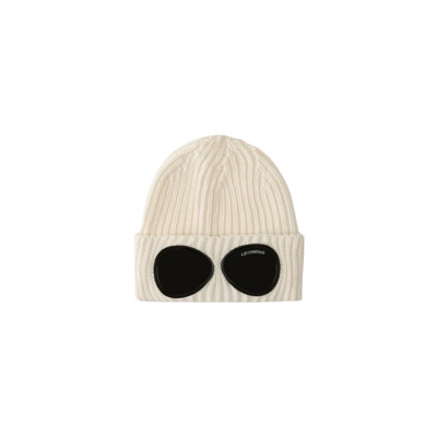 Merino Wool Goggle Beanie - Wit C.p. Company , Beige , Unisex