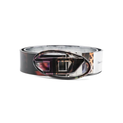 Metallic Finish Oval Logo Riem Diesel , Multicolor , Unisex