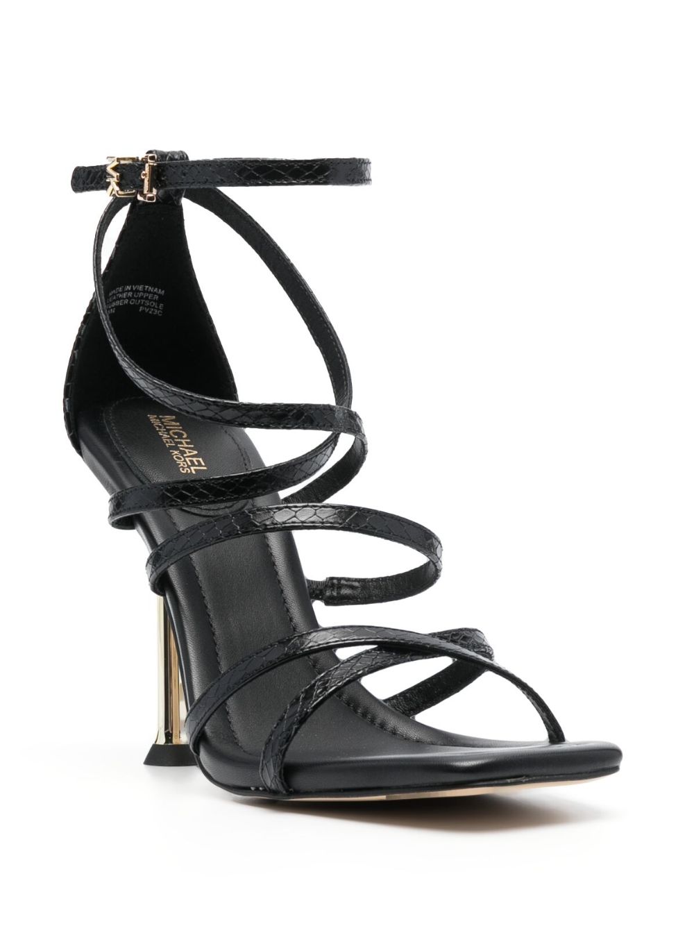 Michael Michael Kors Imani sandalen met slangenprint - Zwart