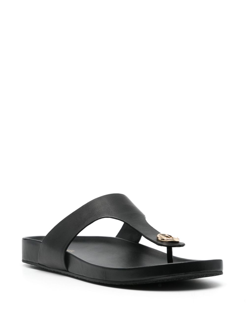 Michael Michael Kors Lucinda leren slippers - Zwart