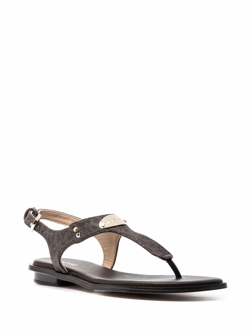 Michael Michael Kors Sandalen met monogramprint - Bruin