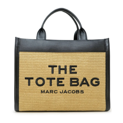 Middelgrote Tote Tas in Beige en Zwart Marc Jacobs , Beige , Dames