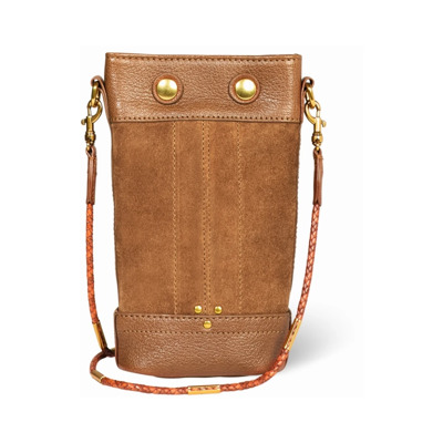 Mini Leren Tas met Metalen Ringen Jérôme Dreyfuss , Brown , Dames