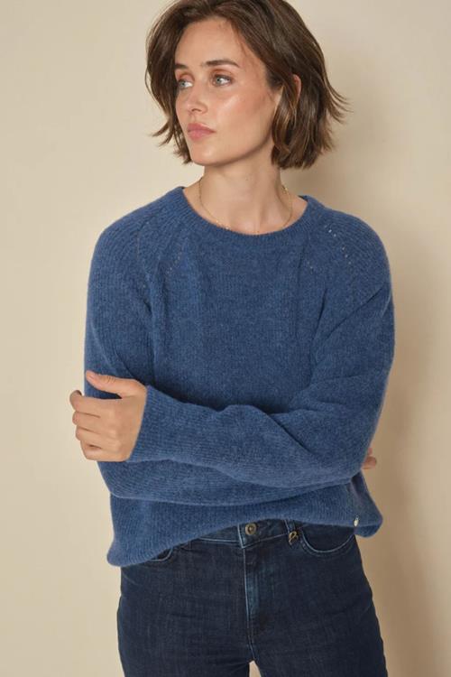 Mos Mosh Sweater Tammy Thora Knit | Blauw