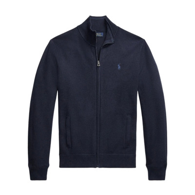 Navy Heather Full Zip Jas Polo Ralph Lauren , Blue , Heren