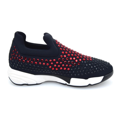 Neopreen/Strass Turbine Sneaker Pinko , Black , Dames