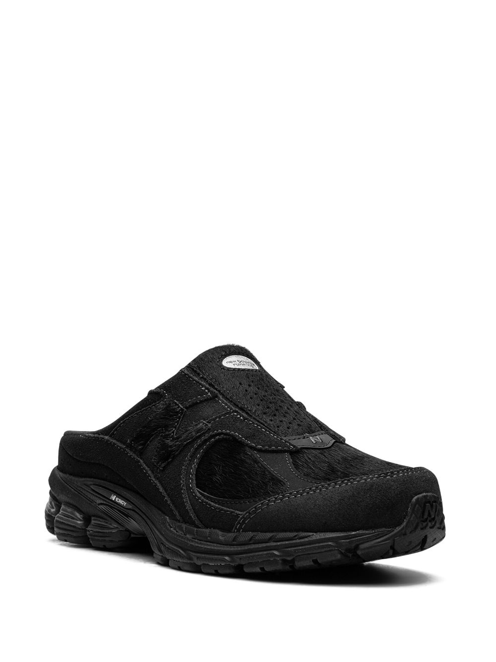 New Balance 2002R "Triple Black Pony Hair" sneaker muiltjes - Zwart