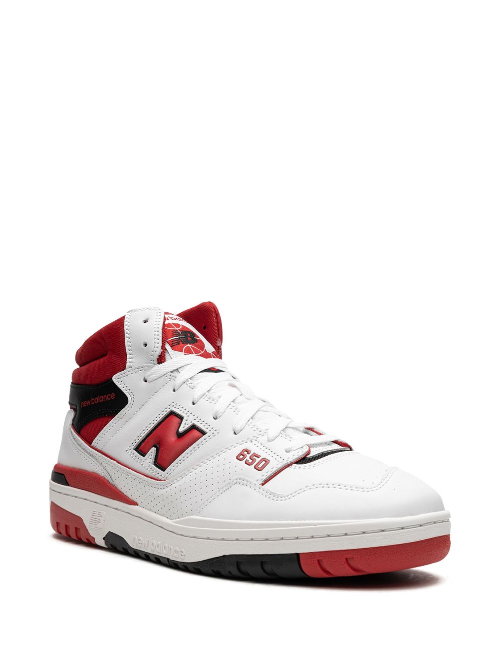 New Balance "650 ""White/Red"" sneakers" - Wit