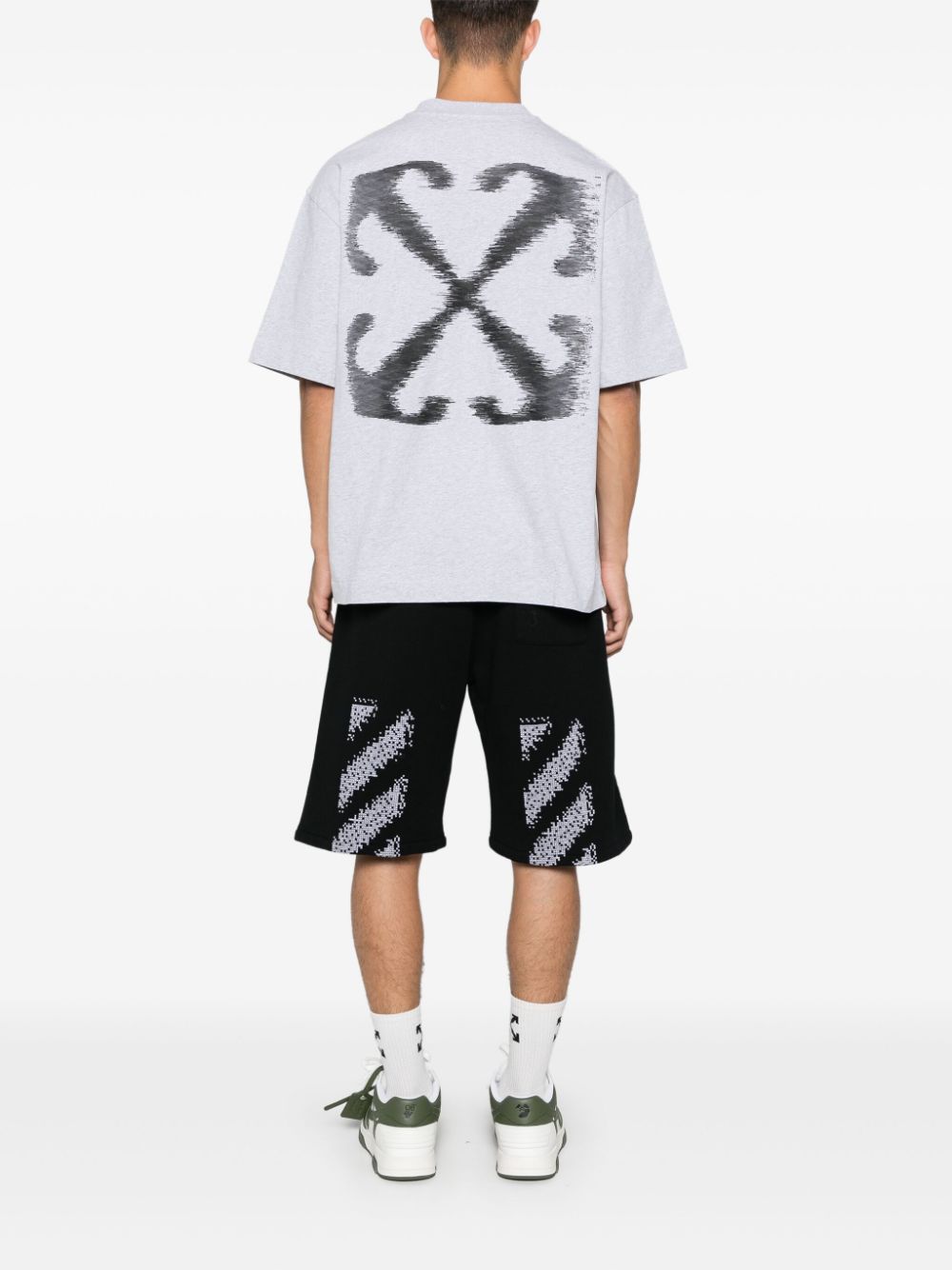 Off-White T-shirt met patroon - Grijs