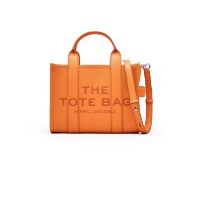 Oranje Leren Tote Tas Marc Jacobs , Orange , Dames