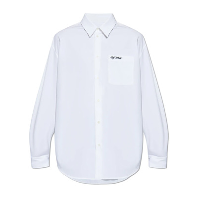 Overhemd met geborduurd logo Off White , White , Heren