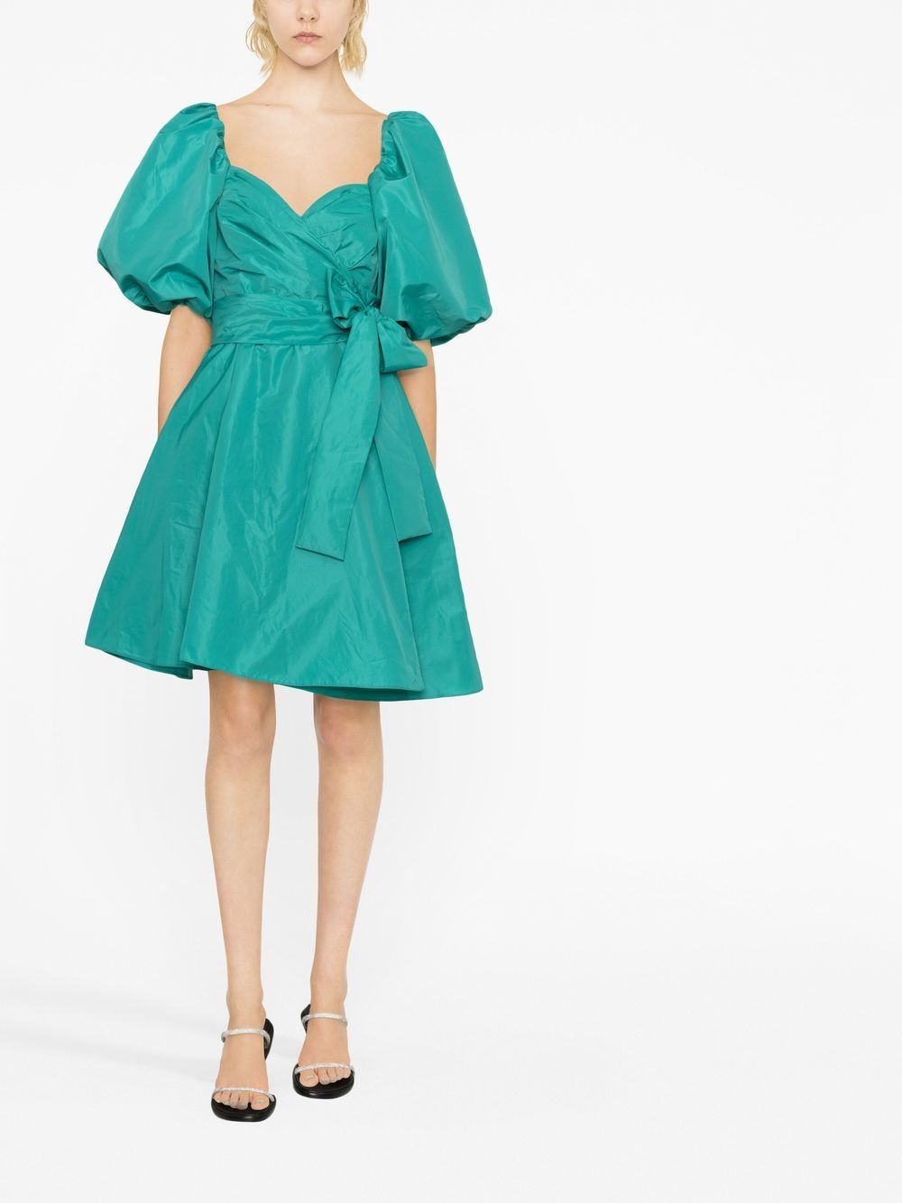 PINKO Jurk met pofmouwen - Groen