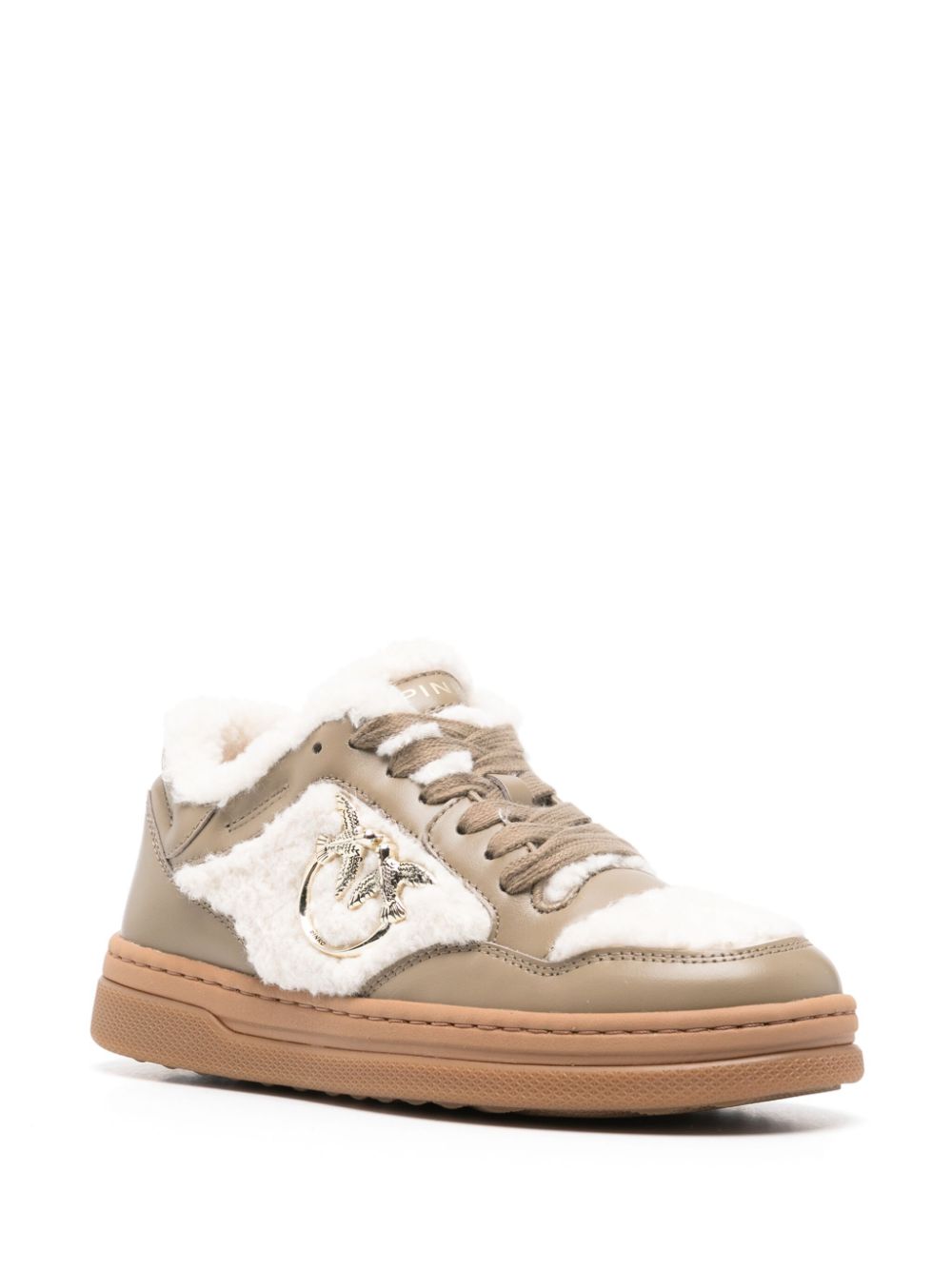 PINKO Sneakers met Love Birds-patroon - Beige