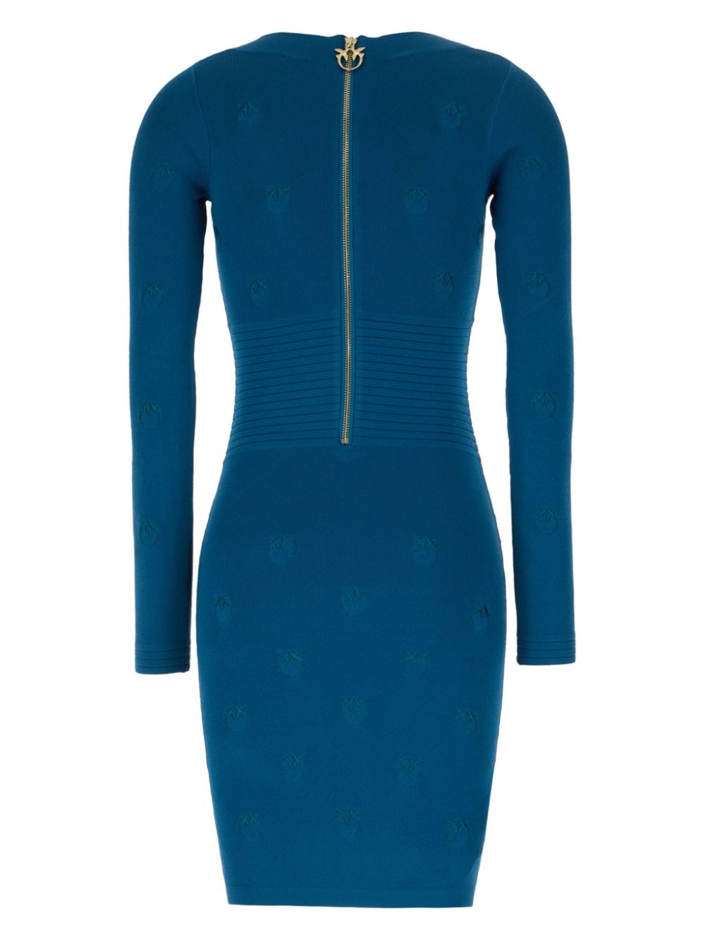 PINKO monogram-embroidered dress - Blauw