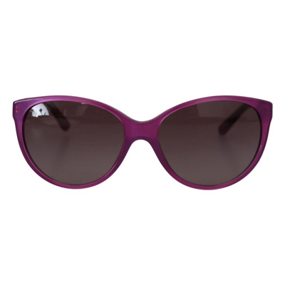 Paarse Ronde Zonnebril met Grijze Lens Dolce & Gabbana , Purple , Dames