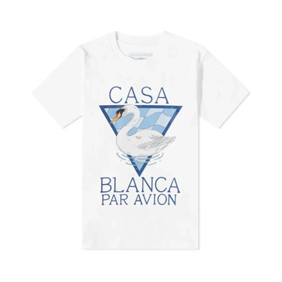 Par Avion T-Shirt Casablanca , White , Heren