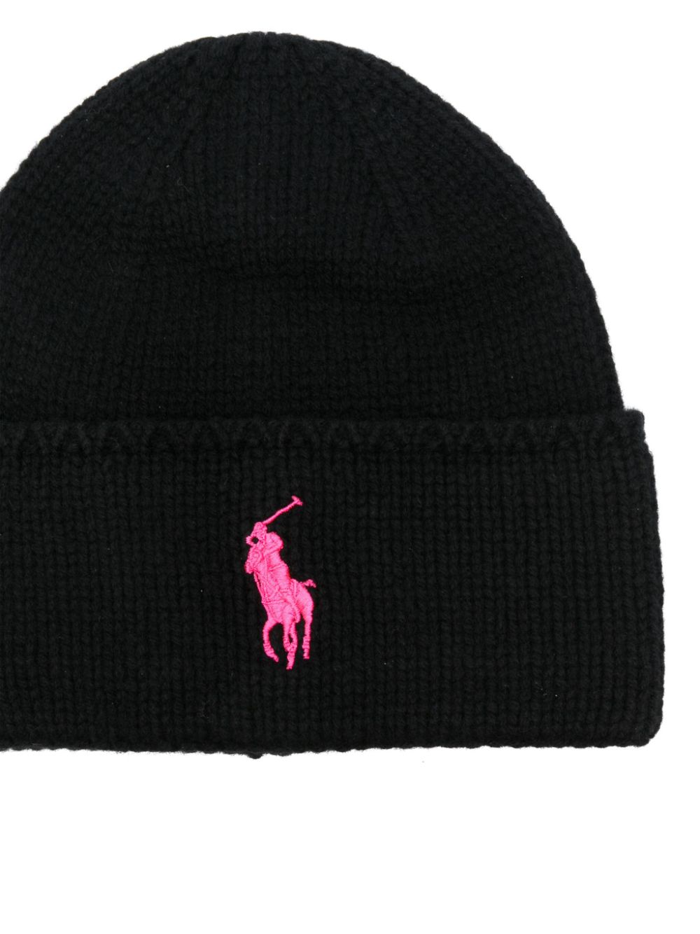 Polo Ralph Lauren Signature Pony wollen muts - Zwart