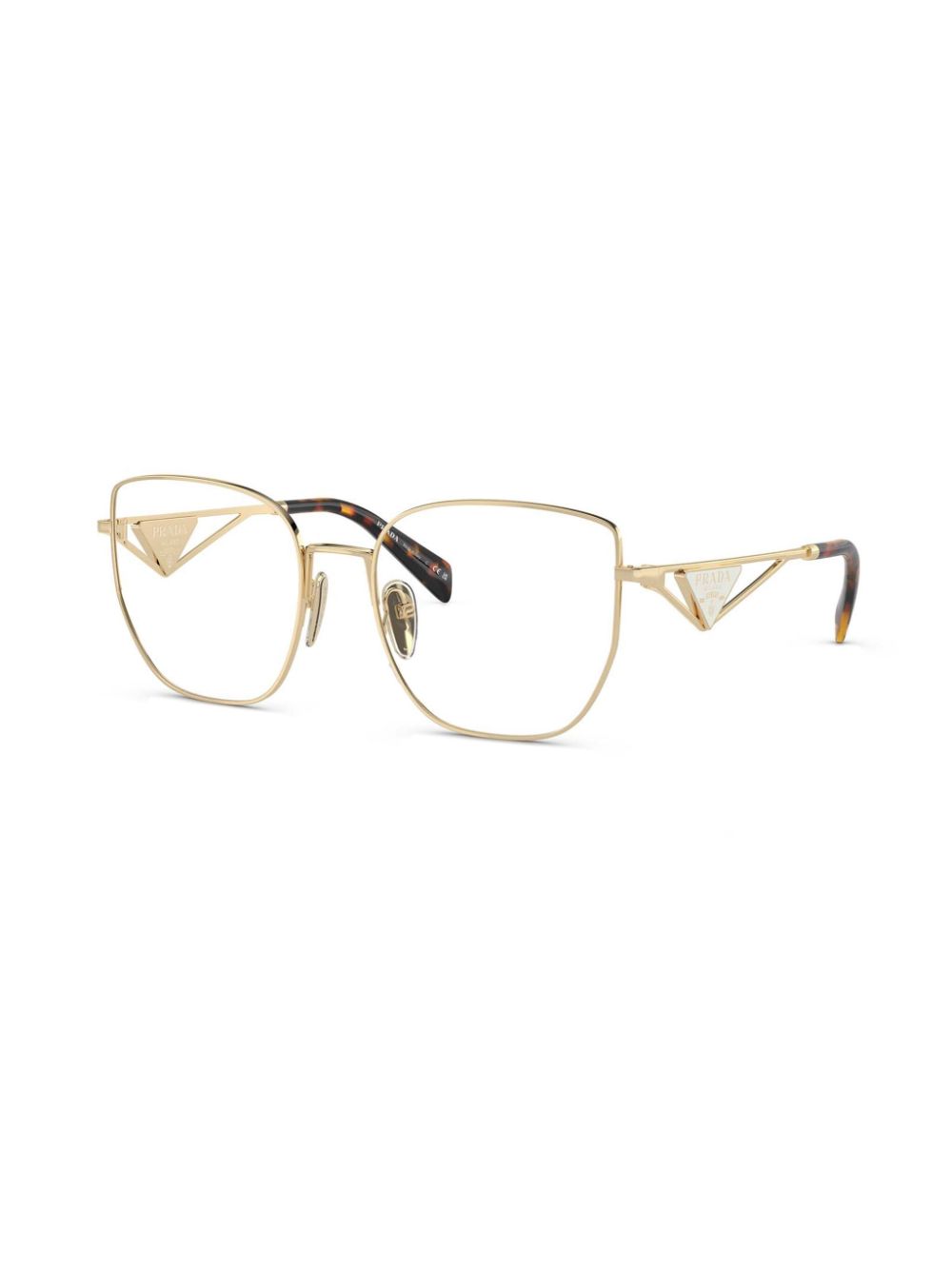 Prada Eyewear Bril met vierkant montuur - Goud