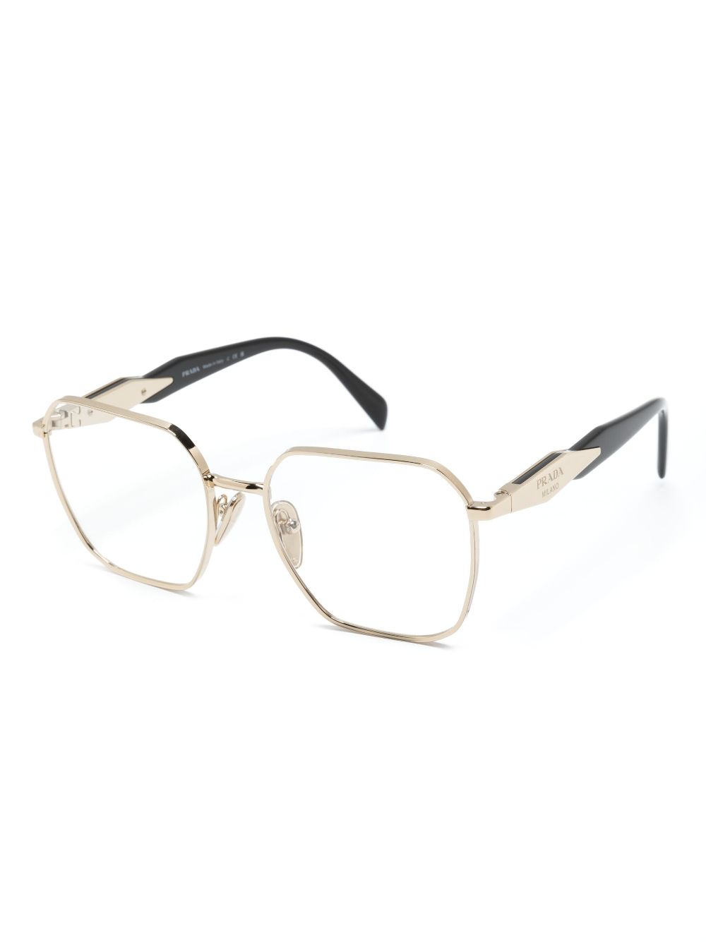 Prada Eyewear Bril met vierkant montuur - Goud