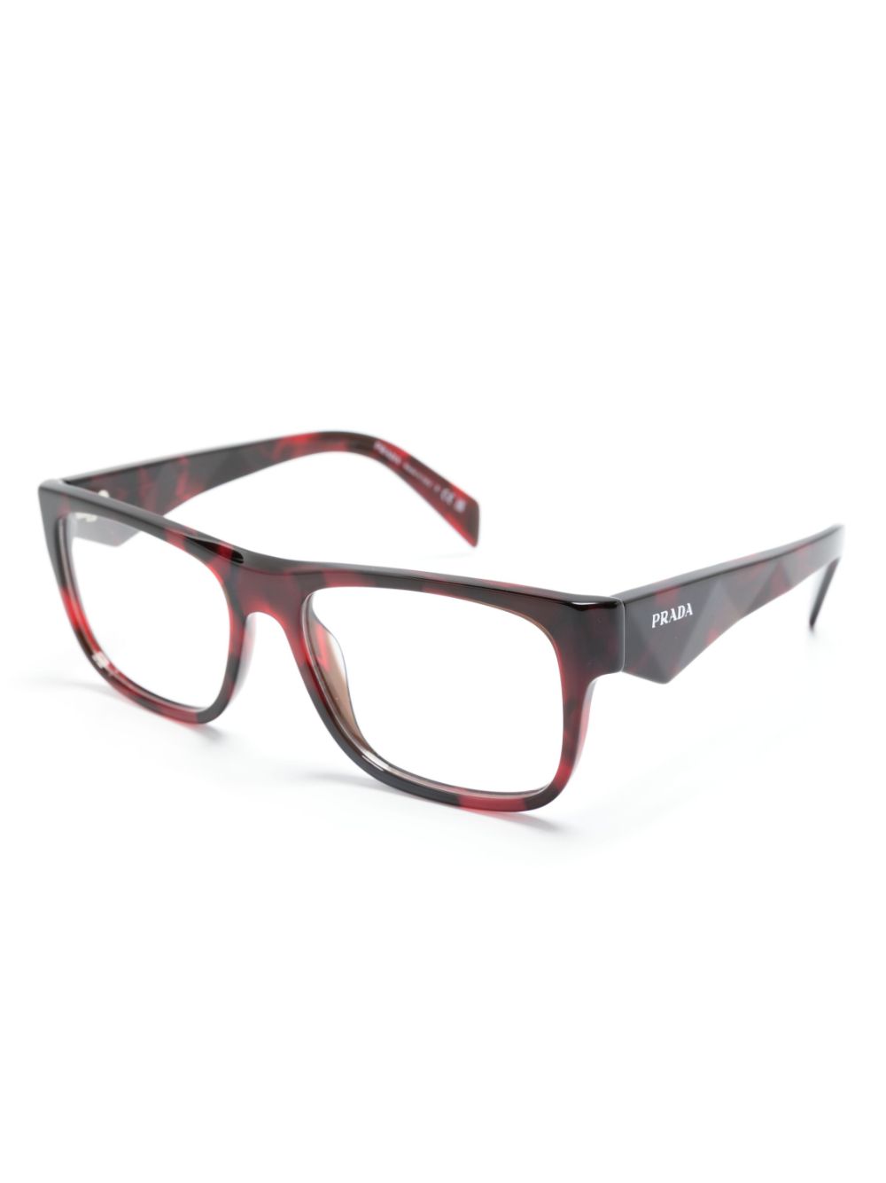 Prada Eyewear Bril met vierkant montuur - Rood