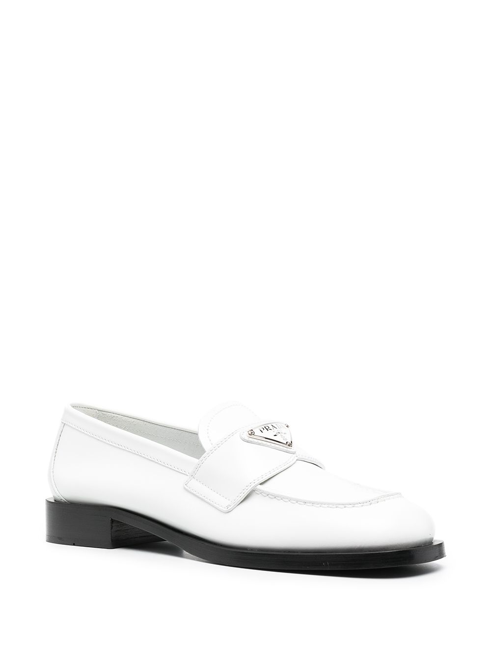 Prada Loafers met logoplakkaat - Wit