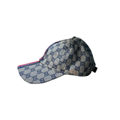 Pre-owned Canvas hats Gucci Vintage , Blue , Dames