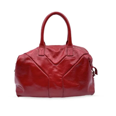 Pre-owned Leather handbags Yves Saint Laurent Vintage , Red , Dames