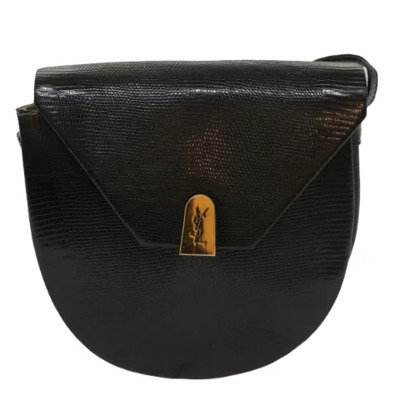 Pre-owned Leather shoulder-bags Yves Saint Laurent Vintage , Black , Dames