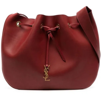 Pre-owned Leather shoulder-bags Yves Saint Laurent Vintage , Red , Dames