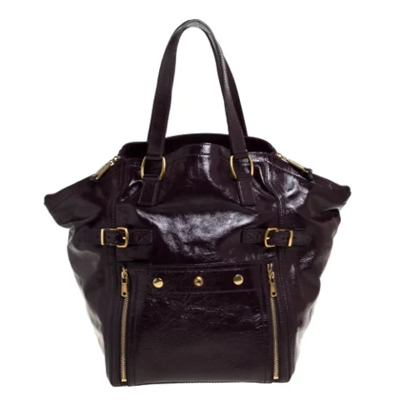 Pre-owned Leather totes Yves Saint Laurent Vintage , Black , Dames