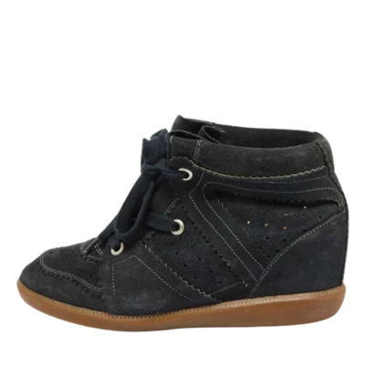 Pre-owned Suede sneakers Isabel Marant Pre-owned , Black , Dames