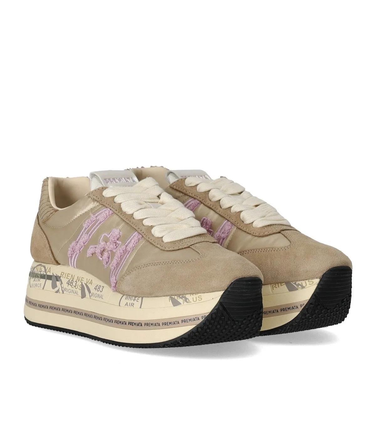 Premiata Lage-top sneaker - PREMIATA BETH 6954 SNEAKER in beige