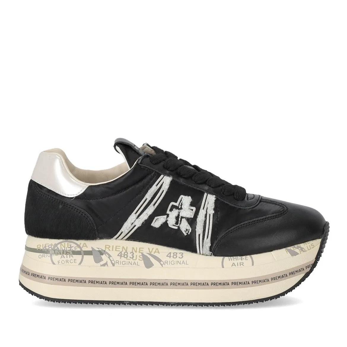 Premiata Low-Top Sneakers - PREMIATA BETH 6953 SNEAKER in zwart