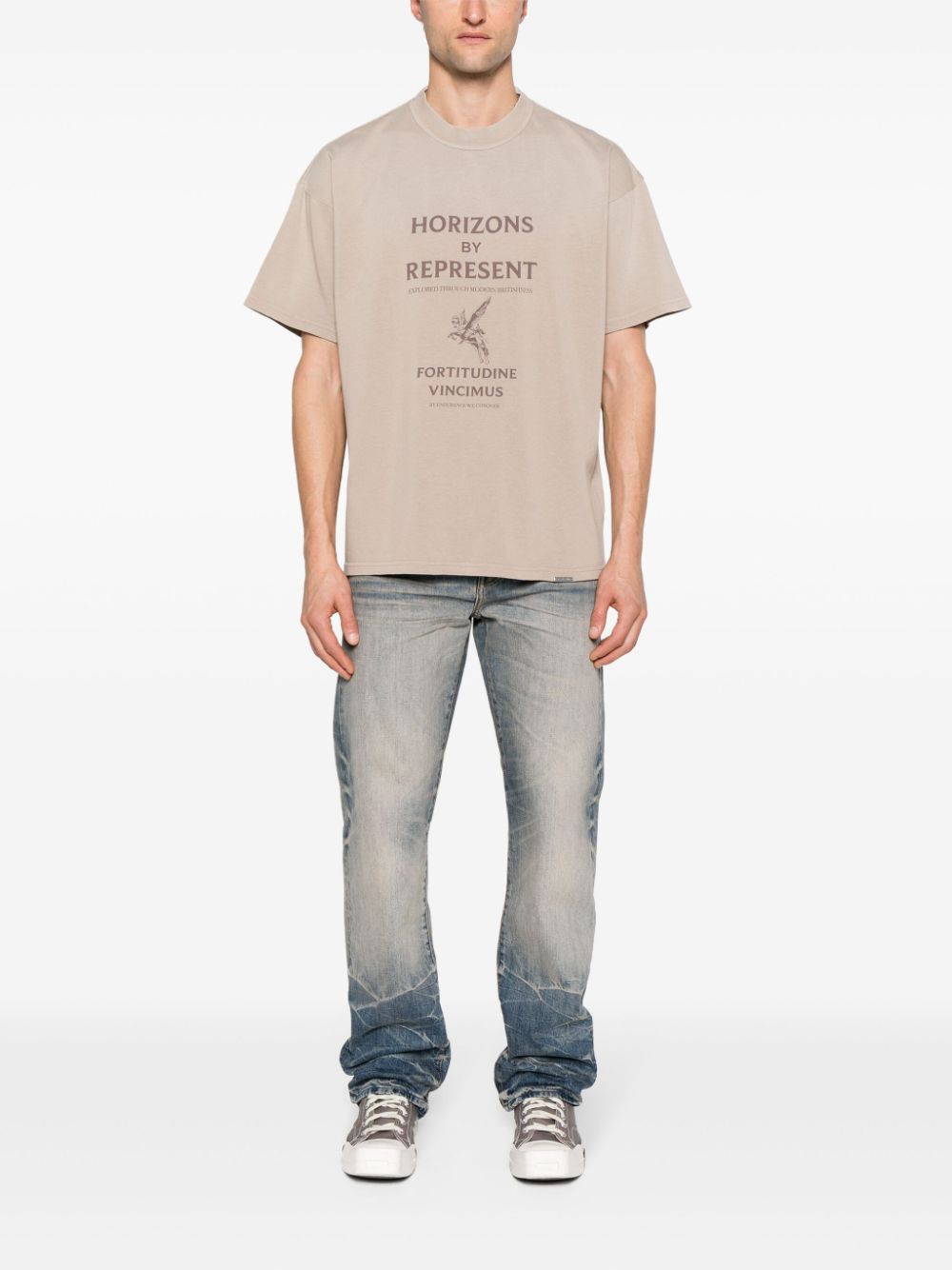 Represent Katoenen T-shirt - Beige