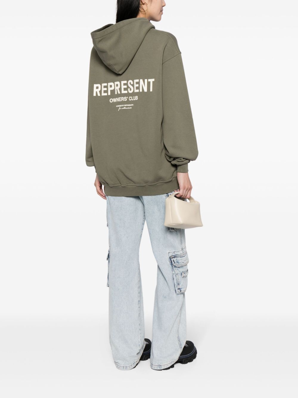 Represent Katoenen hoodie met logoprint - Groen