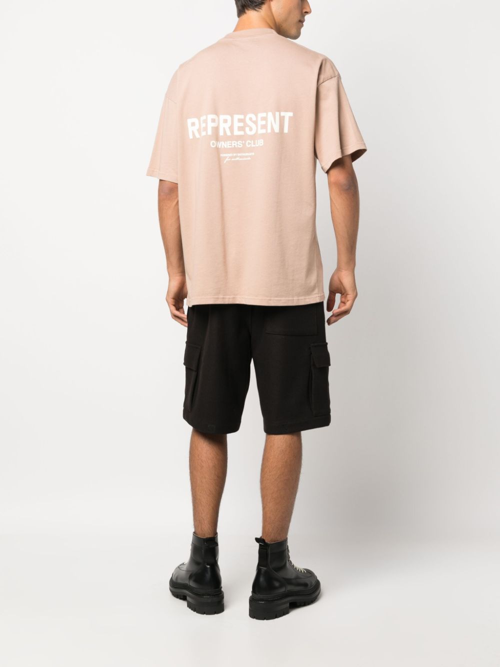 Represent T-shirt met logoprint - Bruin