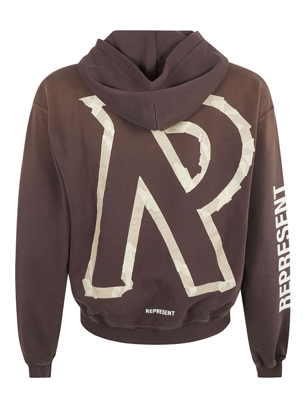 Represent logo-tape zip-up hoodie - Bruin