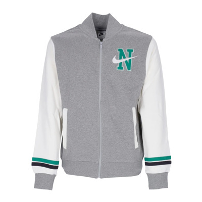 Retro Fleece Varsity Jacket Sportswear Nike , Gray , Heren